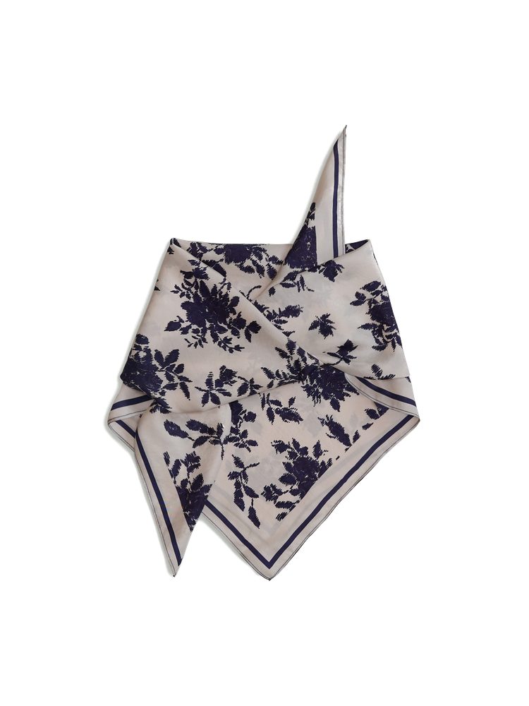 Floral silk scarf product photography in London