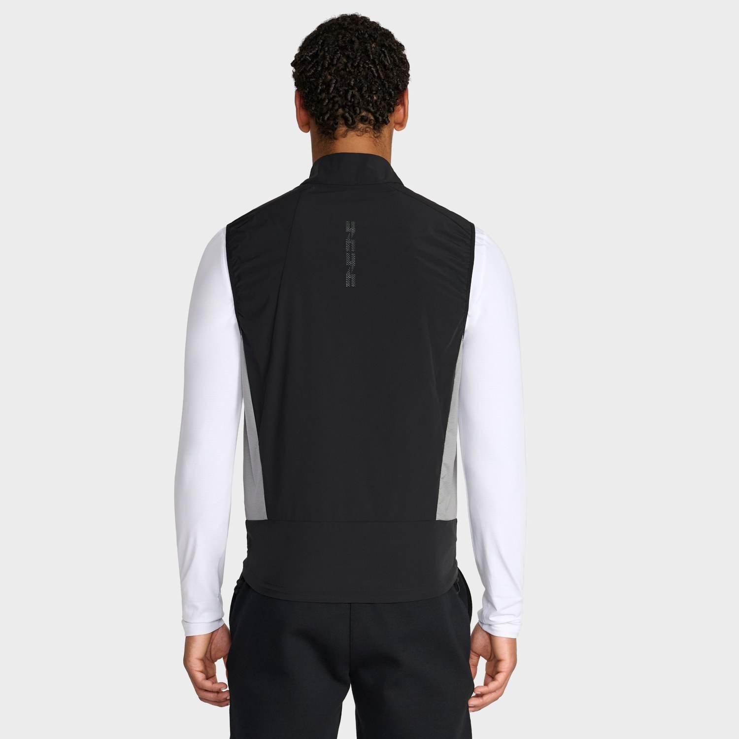Yelir World gilet photographed back facing on model for ecommerce